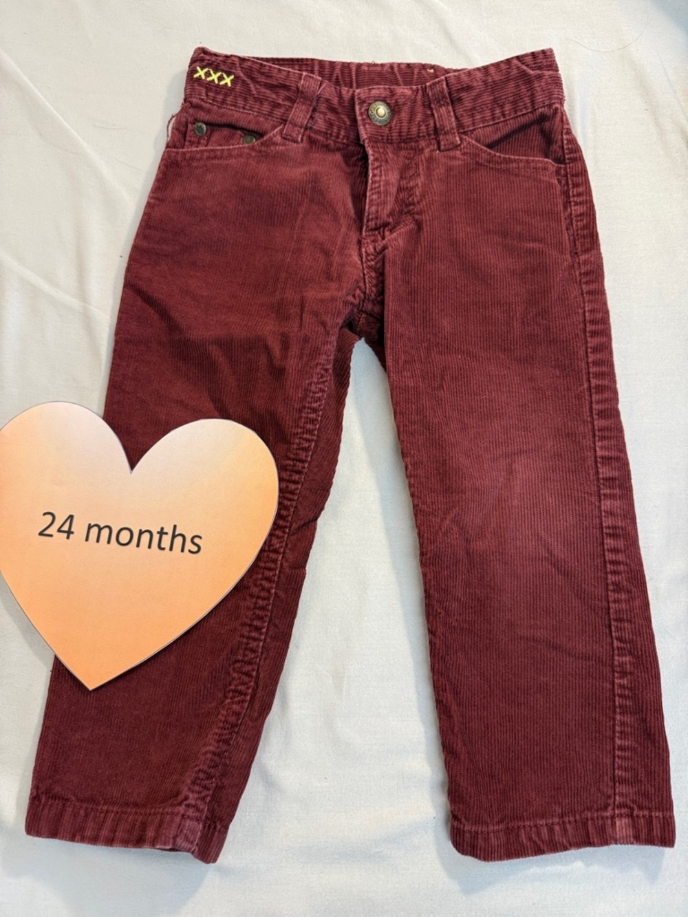 Sergent Major - Corduroy  Pants. Size 24 months